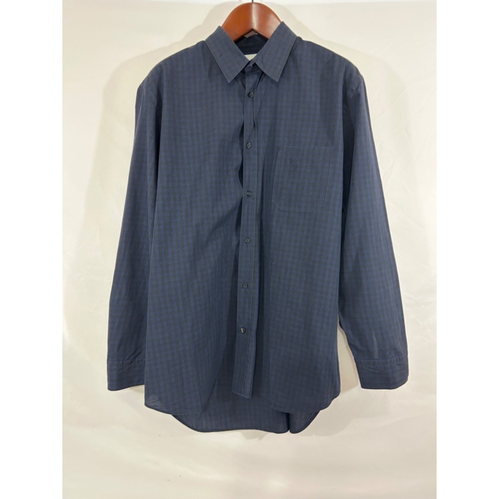Billy Reid Size‎ Sz XL Blue Recent Solid Mens Spread Collar Casual Shirt